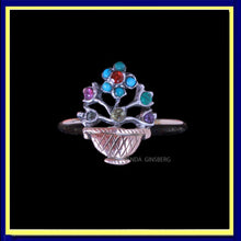 Antique French Georgian Ring Giardinetto 18k Gold Turquoise Diamonds Gems (7182)