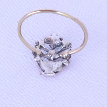 Antique French Georgian Ring Giardinetto 18k Gold Turquoise Diamonds Gems (7182)