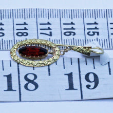 Antique French Victorian Earrings Dangles 18k Gold and Garnets Napoleon 3 (7186)