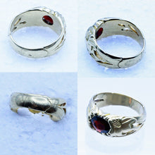 Henri Vever Signed Art Nouveau Ring 18k Gold Garnet Victorian French Unisex(7178)