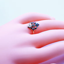 Antique French Georgian Ring Giardinetto 18k Gold Turquoise Diamonds Gems (7182)