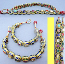 Antique Pair Bracelets Gold Gems Enamel Mughal Navaratna Amulets Appraisal (5759