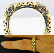 Mystery Alishan Ring 18k Gold Diamonds Square Wedding Band Gothic Unusual (5630)