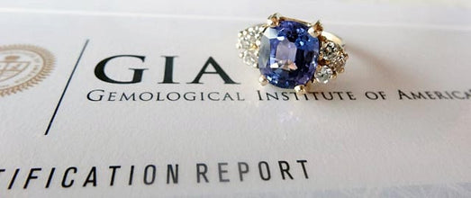 Ring Tanzanite Diamonds Gold w GIA Certificate Engagement Wedding Ring (5498)