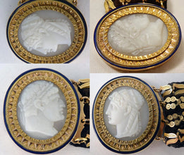 Antique Georgian Bracelets Gold Cameo Napoleon Bonaparte portraits c1804 (5354)
