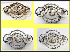 Art Nouveau Brooch Diamonds Gold Silver Antique Art Nouveau Brooch Diamonds 14k Gold Silver Imperial Russian (5214)w Appraisal (5214)