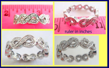 Deco Diamond Ring Wedding Band Antique Vintage 18k Gold w Appraisal (5002)