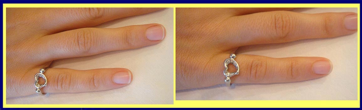 Tiffany & Co Open Heart Ring by Elsa Peretti 18k W Gold, Diamonds (#4994)
