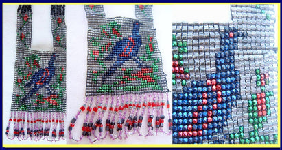 Antique French Art Deco Beaded Sautoir - long Necklace (4627)