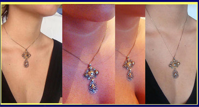 Early 18C Georgian Necklace Pendant Gold & Diamonds (4545)