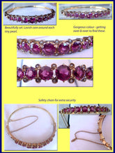 Antique Victorian 14k Gold Pearl Rubellite Bracelet (3850)