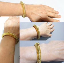 Antique 22k Gold Bangle Bracelet India Exquisite (3930)