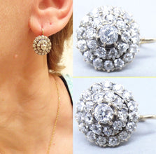 Antique Edwardian Earrings Gold Diamonds Signed Angelo Martins w Appraisal(5773)