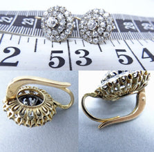 Antique Edwardian Earrings Gold Diamonds Signed Angelo Martins w Appraisal(5773)