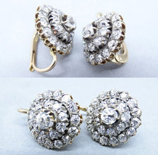 Antique Edwardian Earrings Gold Diamonds Signed Angelo Martins w Appraisal(5773)