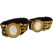Antique Georgian Bracelets Gold Cameo Napoleon Bonaparte portraits c1804 (5354)