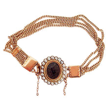 Antique Georgian Bracelet 14k Gold Pearls Hair Sentimental Memorial Romance(4767