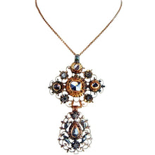 Early 18C Georgian Necklace Pendant Gold & Diamonds (4545)