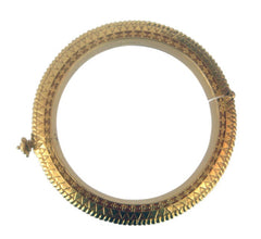 Antique 22k Gold Bangle Bracelet India Exquisite (3930)