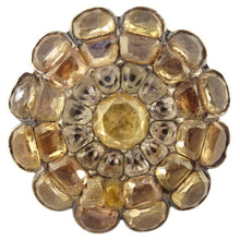 Antique Georgian 18th Century Ring 19.25ct Gold Scroll Mount, Topaz Rock Crystal Iberian (5595)