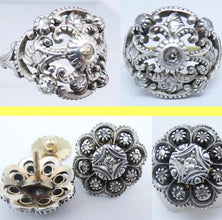 Antique Ring Earrings Set Diamonds Gold Silver Portuguese w Appraisal (5844)