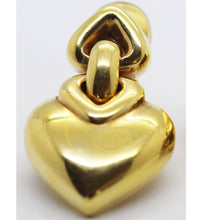 Bulgari Bvlgari Earrings Ear Clips 18k Gold 3 Heart Ear Pendants box (5907)