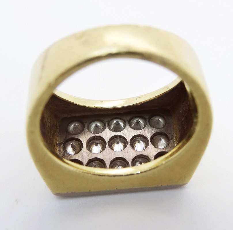 Vintage Man's Ring 18k Gold 1.50ct Diamonds w Appraisal Unisex (5916)