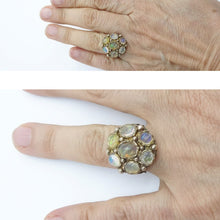 Antique Ring 14K Gold Rainbow Jelly Opal Ring Early 1900's (5973)