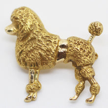 Vintage 14k Gold Brooch French Poodle Dog Made Sloan Co New York C1950