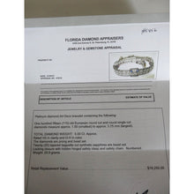 Vintage Art Deco Double Line Bracelet Platinum Diamonds Sapphires w Appraisal (5856)