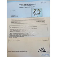 Antique Victorian Necklace Gold Natural Pearls Diamonds French w Appraisal (5841