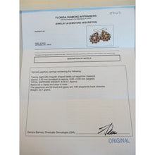 Antique Earrings White Sapphires Ear Pendant Silver Gold w Appraisal India(5743)