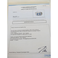 Antique Art Deco Ring Diamonds Sapphires Platinum Engagement w appraisal (5684)