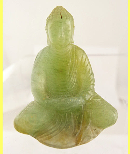 antique Chinese carved miniature jade figure Buddha Qing dynasty china