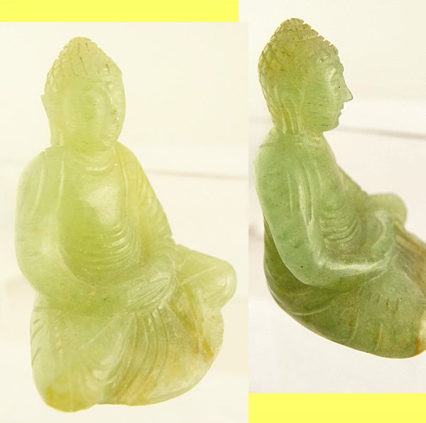 Antique Chinese Carved miniature Jade Sculpture Buddha Qing Dynasty China  (5529)