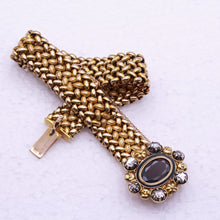 Antique Victorian Bracelet Bangle Gold Garnet Diamonds Austro-Hungarian (7198)