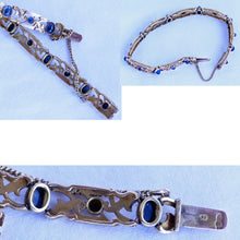 Antique Imperial Russian Romanov era bracelet gold sapphires Art Nouveau (7236)