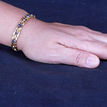 Antique Imperial Russian Romanov era bracelet gold sapphires Art Nouveau (7236)