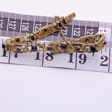 Antique Imperial Russian Romanov era bracelet gold sapphires Art Nouveau (7236)