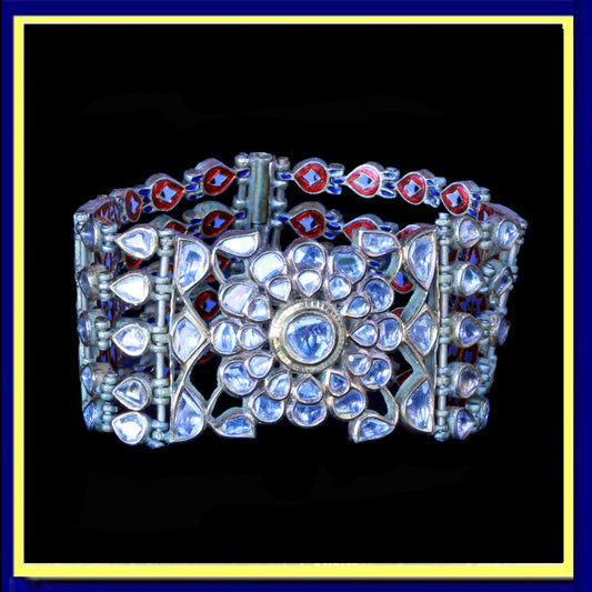 vintage bracelet choker necklace gold diamonds enamel 