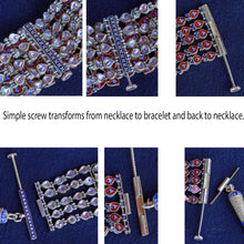 Vintage bracelet choker necklace gold diamonds enamel 13.6ct India (7249)