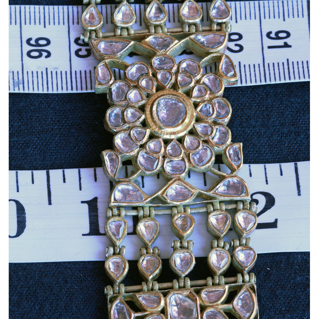 Vintage bracelet choker necklace gold diamonds enamel 13.6ct diamonds (7249)