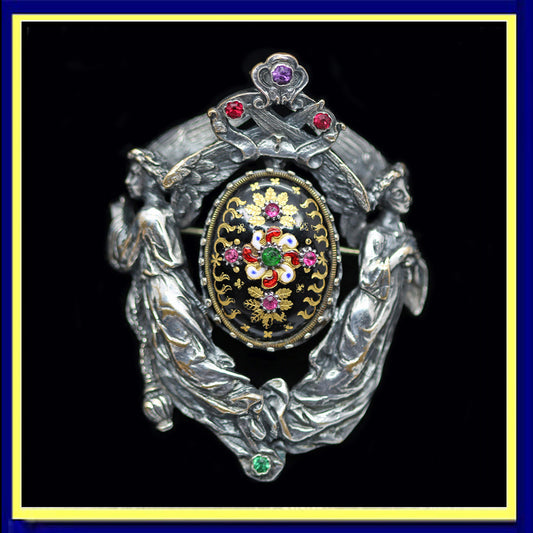 antique Renaissance Revival neo Gothic brooch Froment-Meurice Wiese
