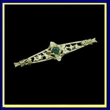 antique art nouveau brooch gold foliage peridot french victorian