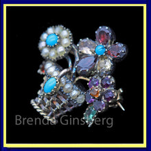 Georgian Regency Giardinetto brooch gold silver pearls turquoise gems