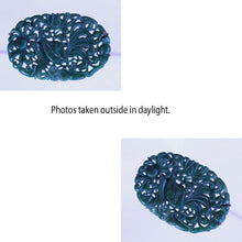 Antique Chinese Jade Brooch Gold Hand Carved Exotic Bird Auspicious Symbols(7058)