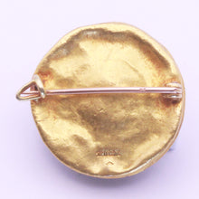 Louis WIESE cameo brooch pendant gold enamel agate Medusa Antique Unisex (7228)