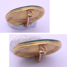 Louis WIESE cameo brooch pendant gold enamel agate Medusa Antique Unisex (7228)