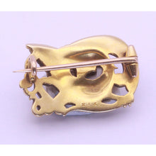 Louis WIESE antique brooch Dragon Eagle Snake 18k gold Original Box Unisex (7234)