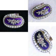 Antique Georgian snake brooch gold pearls diamonds enamel gems ouroboros (7271)